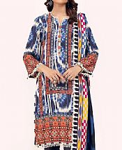 Gul Ahmed Blue Karandi Suit- Pakistani Winter Dress