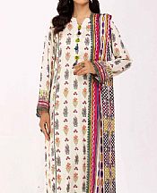 Gul Ahmed Off White Cotail Suit- Pakistani Winter Dress