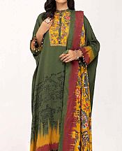 Gul Ahmed Green Cotail Suit- Pakistani Winter Clothing