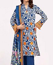 Gul Ahmed Light Navy Blue Corduroy Suit- Pakistani Winter Dress