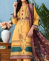 Yellow Orange Lawn Suit- Pakistani Lawn Dress