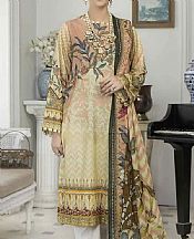 Off-white Lawn Suit (2 Pcs)- Pakistani Designer Lawn Dress