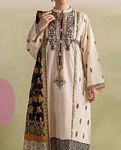 Gul Ahmed Off White Lawn Suit- Pakistani Designer Lawn Suits