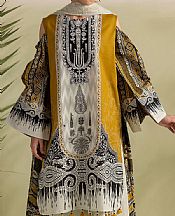 Gul Ahmed Off White/Mustard Lawn Suit- Pakistani Designer Lawn Suits