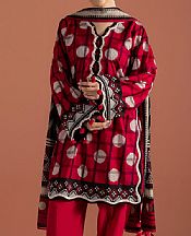 Gul Ahmed Cadmium Red Lawn Suit- Pakistani Lawn Dress
