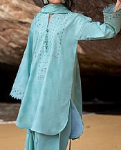 Turquoise Jacquard Suit