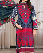 Gul Ahmed Dusky Blue Cross Hatch Suit- Pakistani Designer Lawn Suits