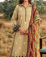 Gul Ahmed Tan Corduroy Suit- Pakistani Winter Clothing