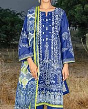 Gul Ahmed Royal Blue Corduroy Suit- Pakistani Winter Clothing