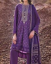 Gul Ahmed Purple Lawn Suit- Pakistani Lawn Dress