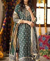 Gul Ahmed Mineral Green Lawn Suit- Pakistani Designer Lawn Suits