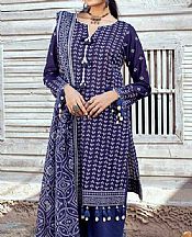 Gul Ahmed Navy Blue Lawn Suit- Pakistani Lawn Dress