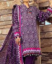 Gul Ahmed Purple Lawn Suit- Pakistani Designer Lawn Suits