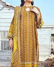 Gul Ahmed Dirt Brown Lawn Suit- Pakistani Lawn Dress