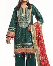 Gul Ahmed Gable Green Lawn Suit- Pakistani Lawn Dress