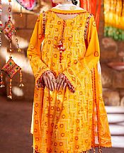 Gul Ahmed Orange Lawn Suit- Pakistani Designer Lawn Suits