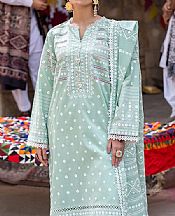 Gul Ahmed Summer Green Lawn Suit- Pakistani Designer Lawn Suits