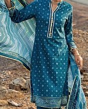 Teal Blue Lawn Suit