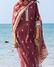 Wine Lawn Suit