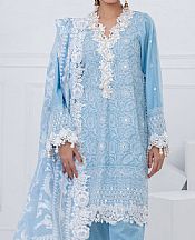 Gul Ahmed Baby Blue Lawn Suit- Pakistani Designer Lawn Suits