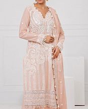 Gul Ahmed Peach Lawn Suit- Pakistani Designer Lawn Suits