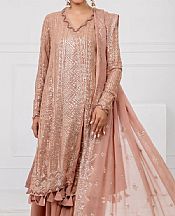 Gul Ahmed Rose Pink Chiffon Suit- Pakistani Designer Chiffon Suit