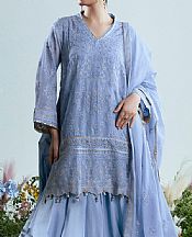 Cornflower Blue Cotton Net Suit