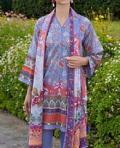 Gul Ahmed Pastel Blue Lawn Suit- Pakistani Lawn Dress