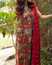 Gul Ahmed Cornell Red Jacquard Suit- Pakistani Winter Clothing