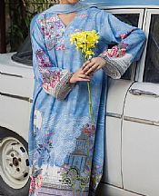 Gul Ahmed Blue Jacquard Suit- Pakistani Winter Dress