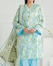 Gul Ahmed Aqua/Green Mist Lawn Suit- Pakistani Designer Lawn Suits