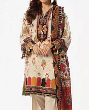 Gul Ahmed Ivory Lawn Suit- Pakistani Lawn Dress