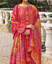 Gul Ahmed Orange/Pink Khaddar Suit- Pakistani Winter Dress