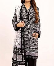 Gul Ahmed Black/Off White Lawn Suit- Pakistani Designer Lawn Suits