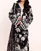 Gul Ahmed Black/Off White Lawn Suit- Pakistani Designer Lawn Suits
