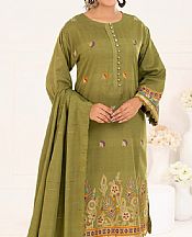Olive Green Jacquard Suit