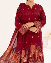 Wine Red Jacquard Suit