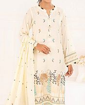 Off White Jacquard Suit