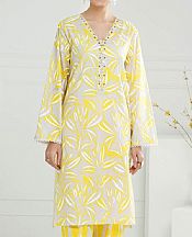 Gul Ahmed Grey/Yellow Lawn Suit (2 pcs)- Pakistani Designer Lawn Suits