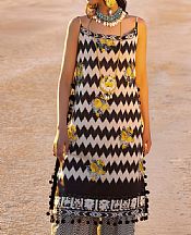 Gul Ahmed Black/Off White Lawn Suit (2 pcs)- Pakistani Lawn Dress