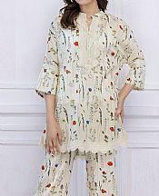 Gul Ahmed Off White Lawn Suit (2 pcs)- Pakistani Designer Lawn Suits