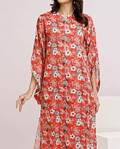 Gul Ahmed Portland Orange Lawn Suit (2 pcs)- Pakistani Designer Lawn Suits