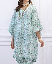 Gul Ahmed Sea Green/Off White Lawn Suit (2 pcs)- Pakistani Lawn Dress
