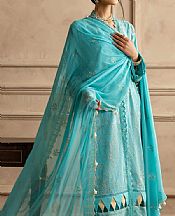 Gul Ahmed Turquoise Voile Suit- Pakistani Lawn Dress