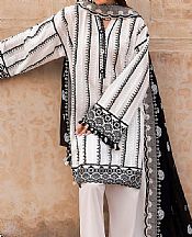 Off White/Black Lawn Suit