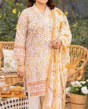 Gul Ahmed Lilac/Mustard Lawn Suit- Pakistani Lawn Dress