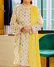 Gul Ahmed Light Yellow Lawn Kurti- Pakistani Lawn Dress