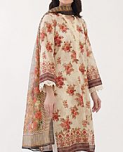 Gul Ahmed Ivory Lawn Suit- Pakistani Designer Lawn Suits