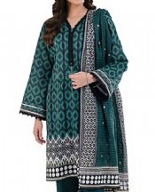 Gul Ahmed Gable Green Lawn Suit- Pakistani Designer Lawn Suits