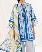 Gul Ahmed Pale Blue Lawn Suit- Pakistani Designer Lawn Suits